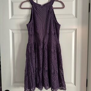 Purple Lace Mini-Dress 💜